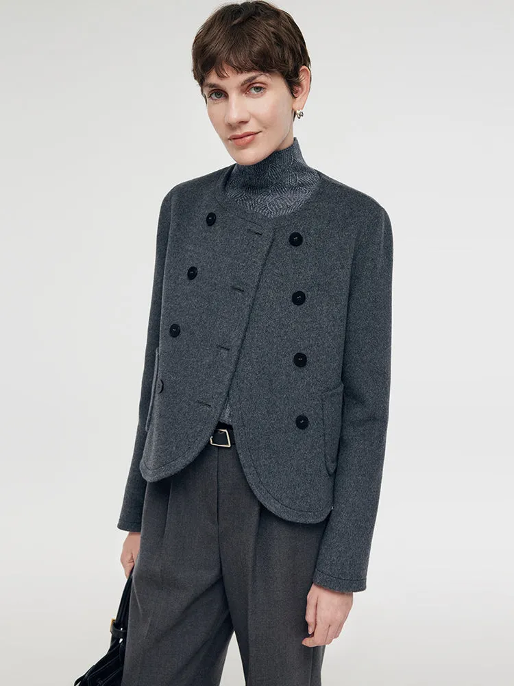 100% Wool Boxy Women Crop Jacket