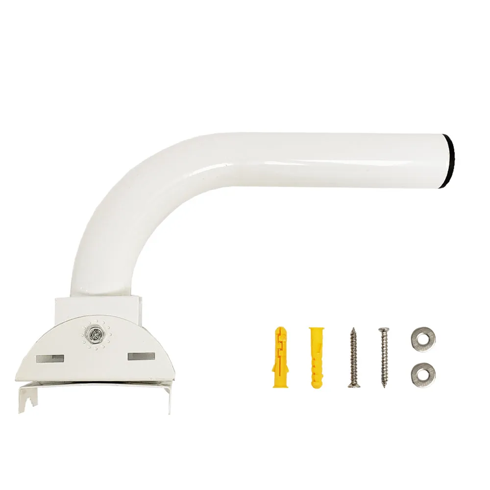 13 inch Wall or Pole Mount J-Pipe - Powder Coat - White