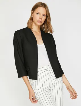 16557 Black Cropped Jacket