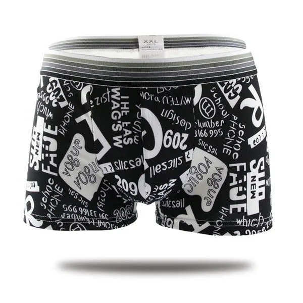 19 colors fashion design cotton Cartoon cuecas boxer men high quality fancy patterned mens underwear boxers men shorts Panties