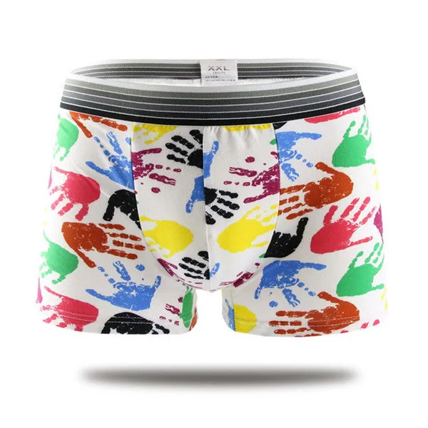 19 colors fashion design cotton Cartoon cuecas boxer men high quality fancy patterned mens underwear boxers men shorts Panties