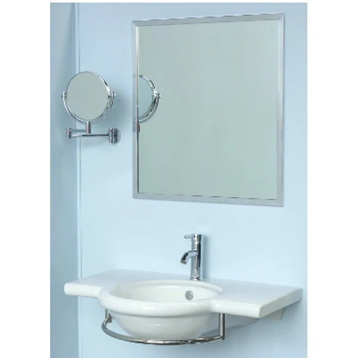 20mm Aluminium Chrome Frame Mirror with Hangers