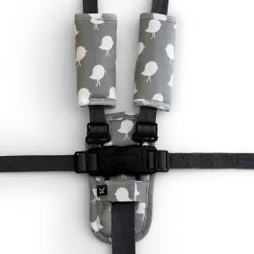 3 Piece Harness Cover Set - Grey Bird