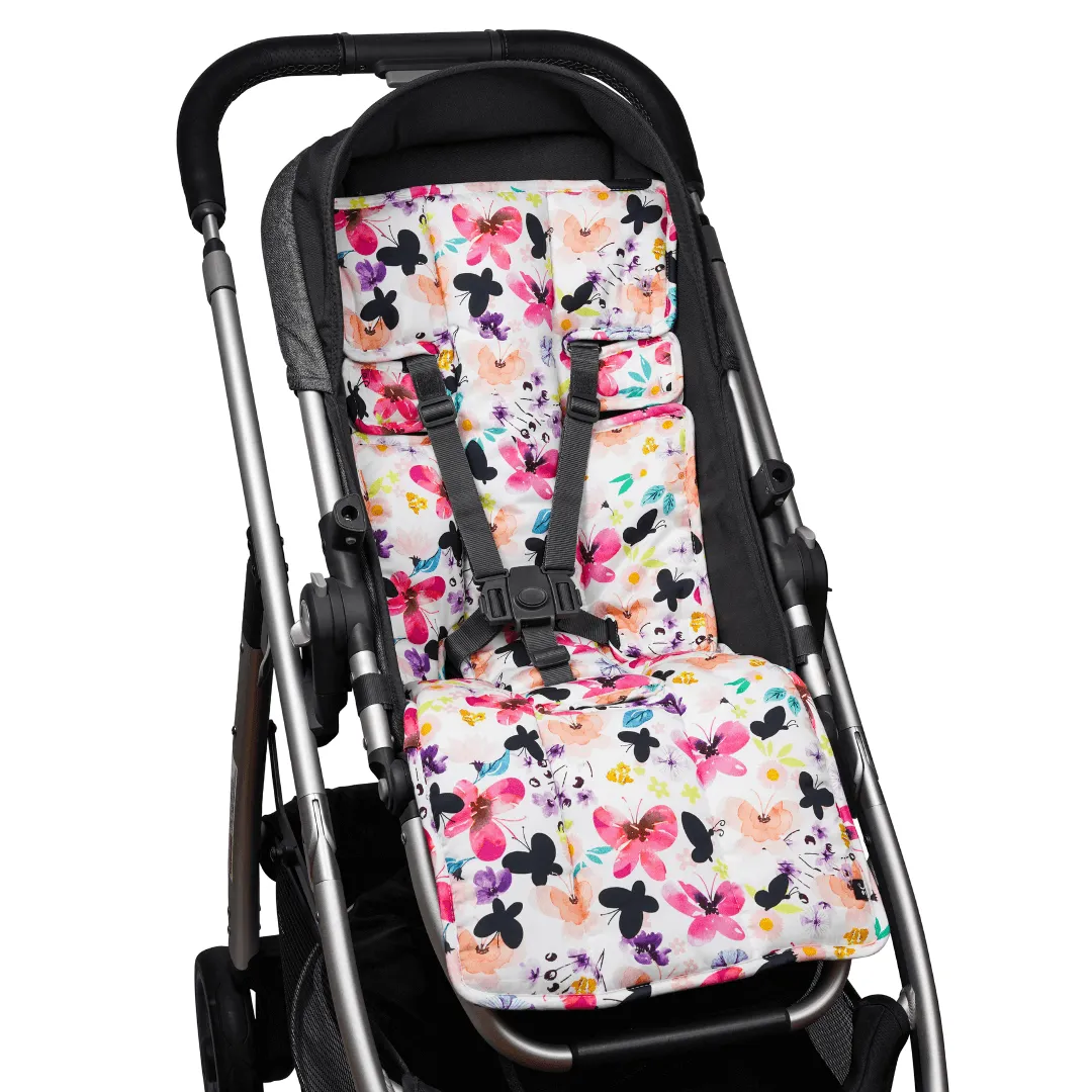 3 Piece Pram Accessories Set - Floral Butterfly