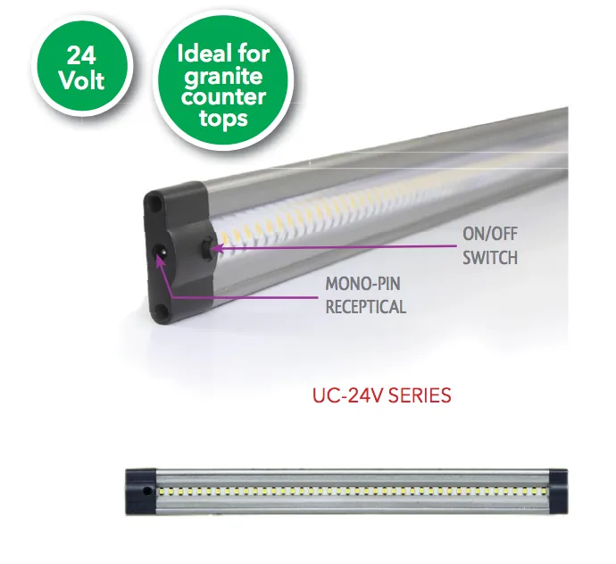 32 Inch LED Slim Under Cabinet Light 8 Watts 24V 3000K or 6000K