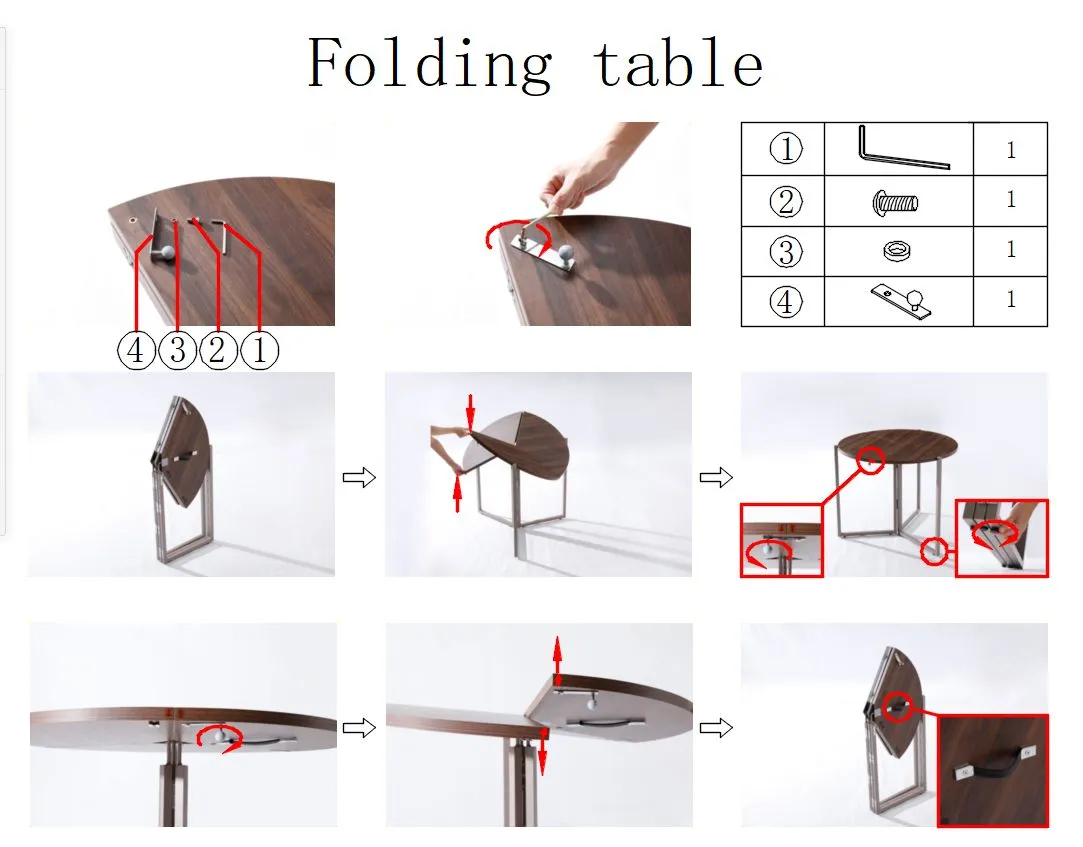 35" Folding Table Multi-Use in Chocolate