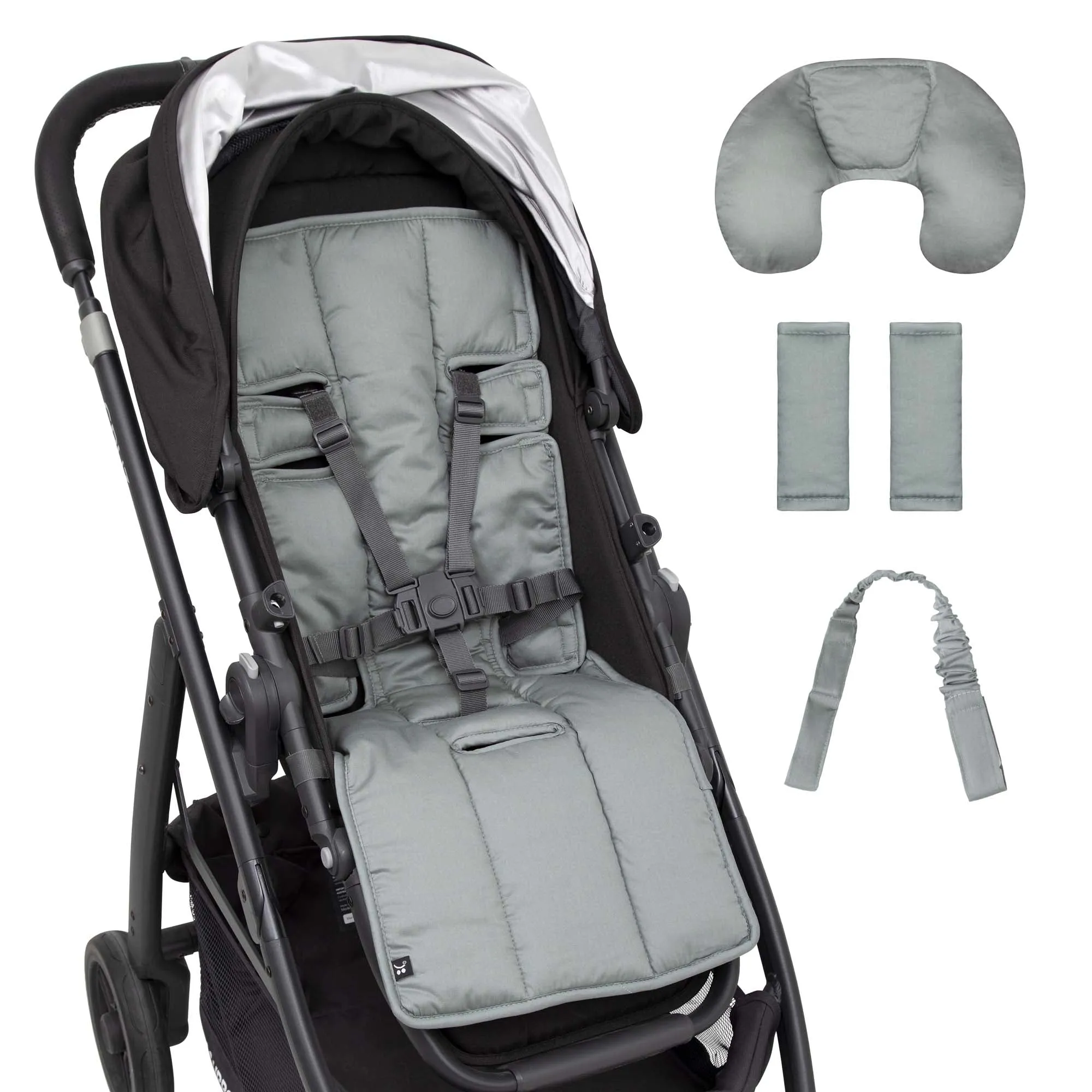 4 Piece Pram Accessories Set - Sage Green