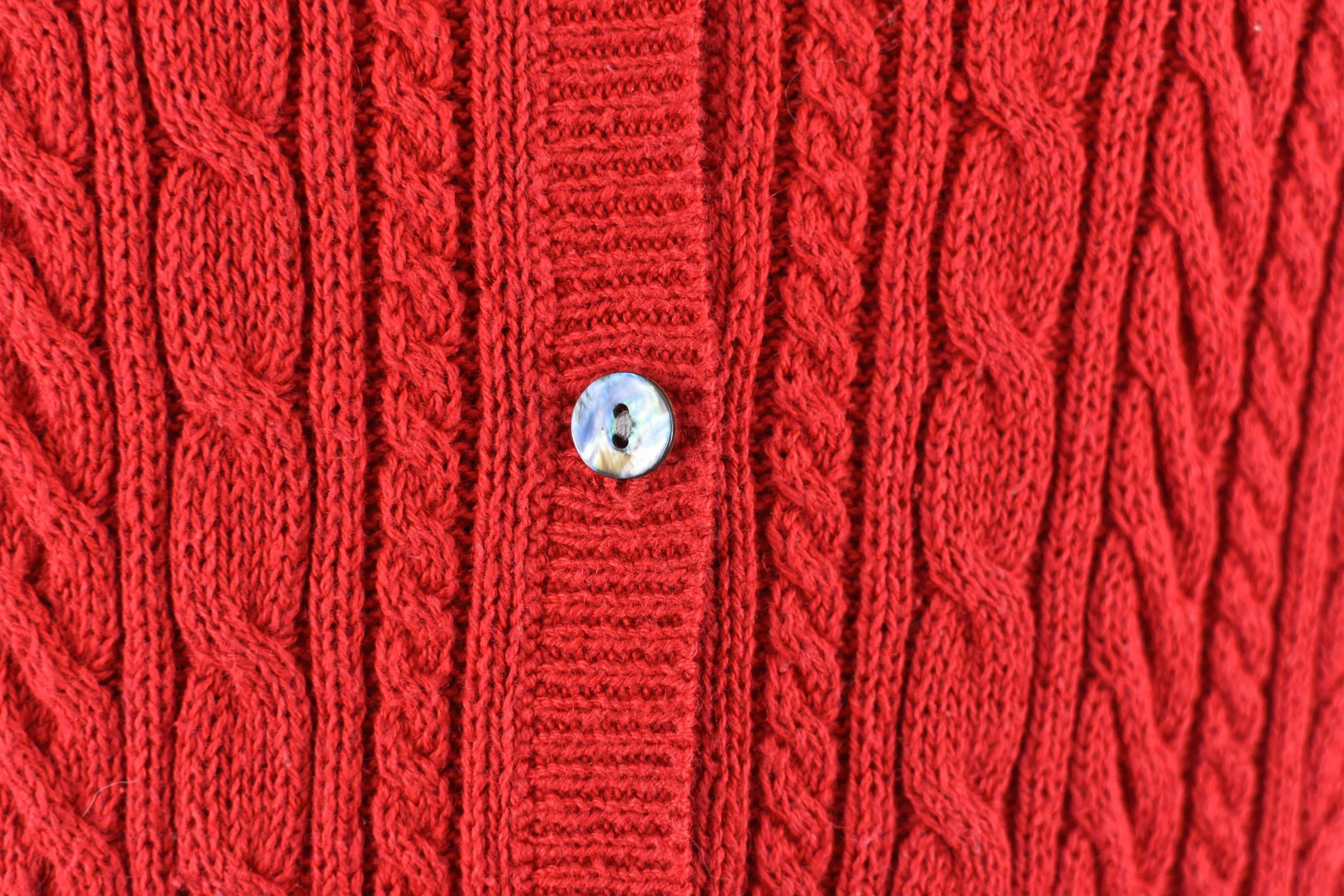 90s Red Cable Knit Sweater Vest, Women's Medium