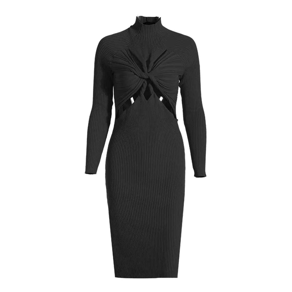 A&A Cross Knot Twist Midi Cut Out Dress