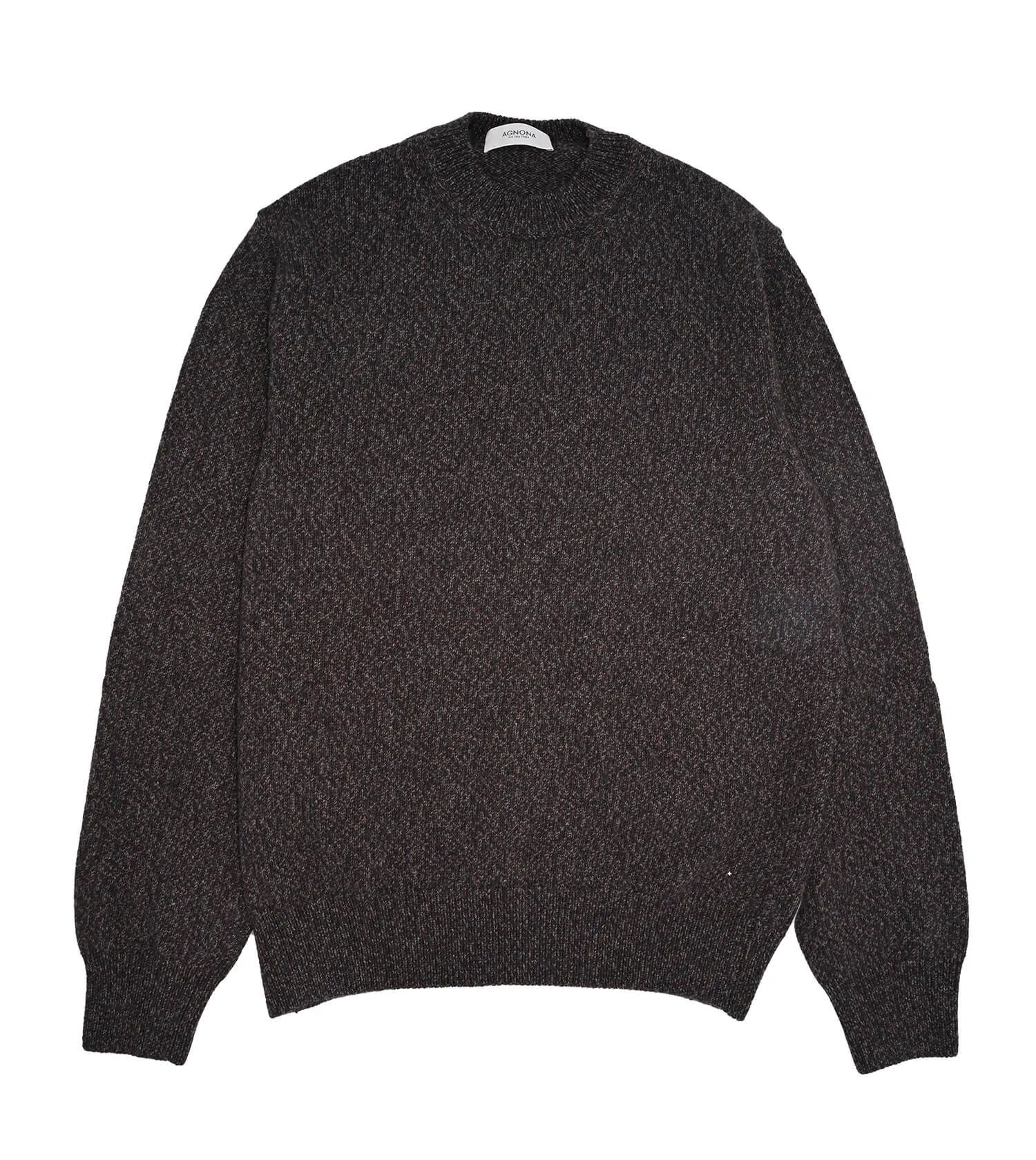 AGNONA CASHMERE Jersey Mouline Crewneck Sweater