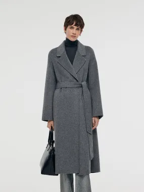 Alpaca Wool Belted Women Overcoat