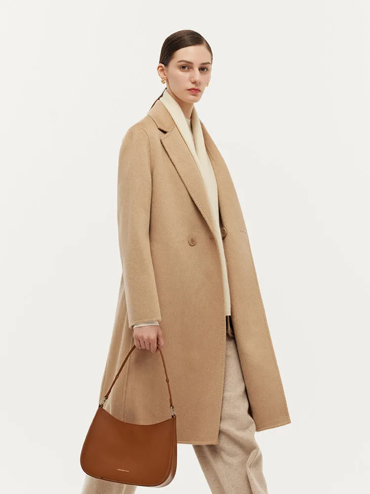 Alpaca Wool Double-Faced Slim-Fit Women Overcoat