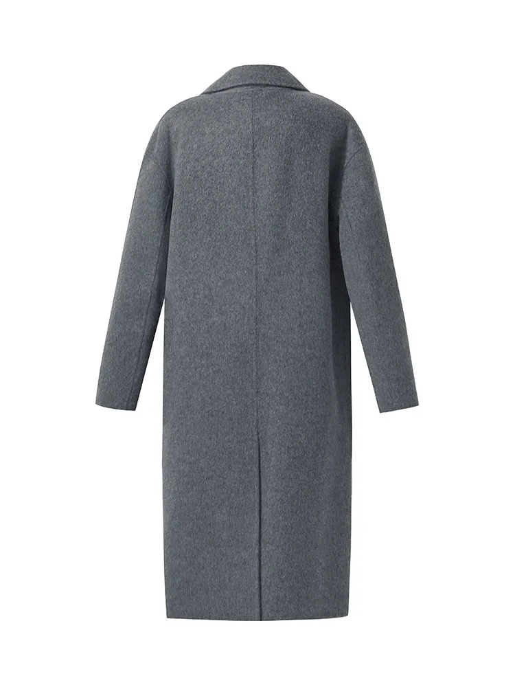 Alpaca Wool Longline Women Overcoat