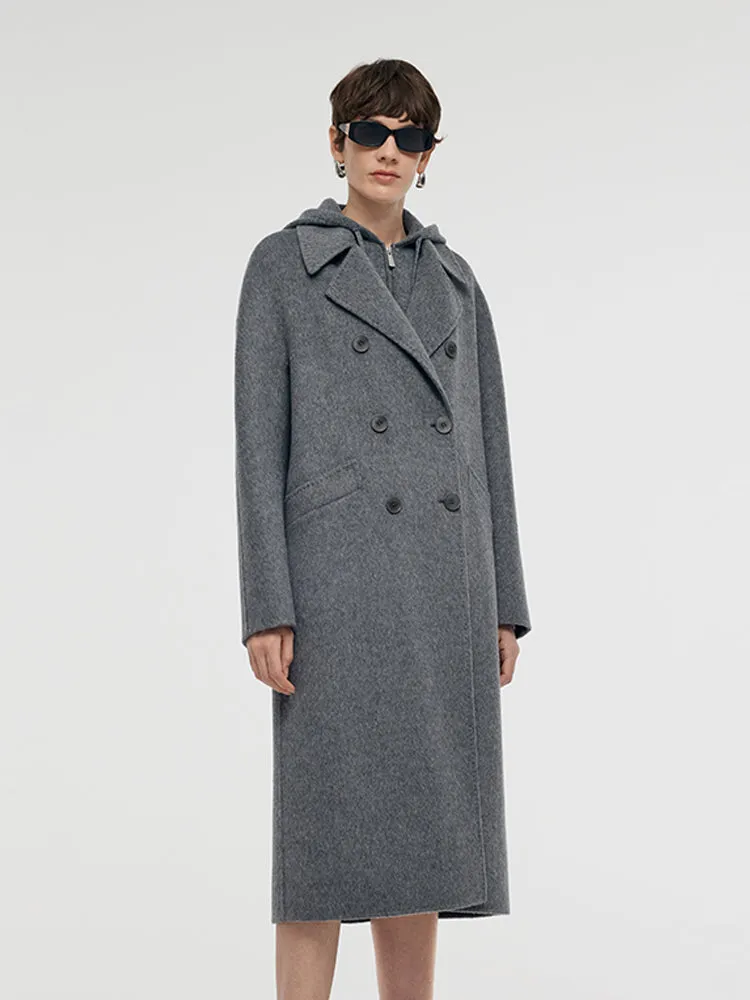 Alpaca Wool Longline Women Overcoat