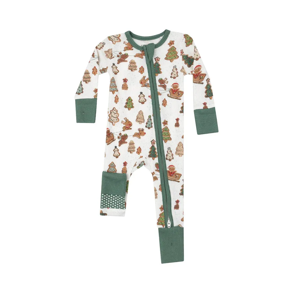 Angel Dear 2-Way Romper - Gingerbread Sleigh Ride