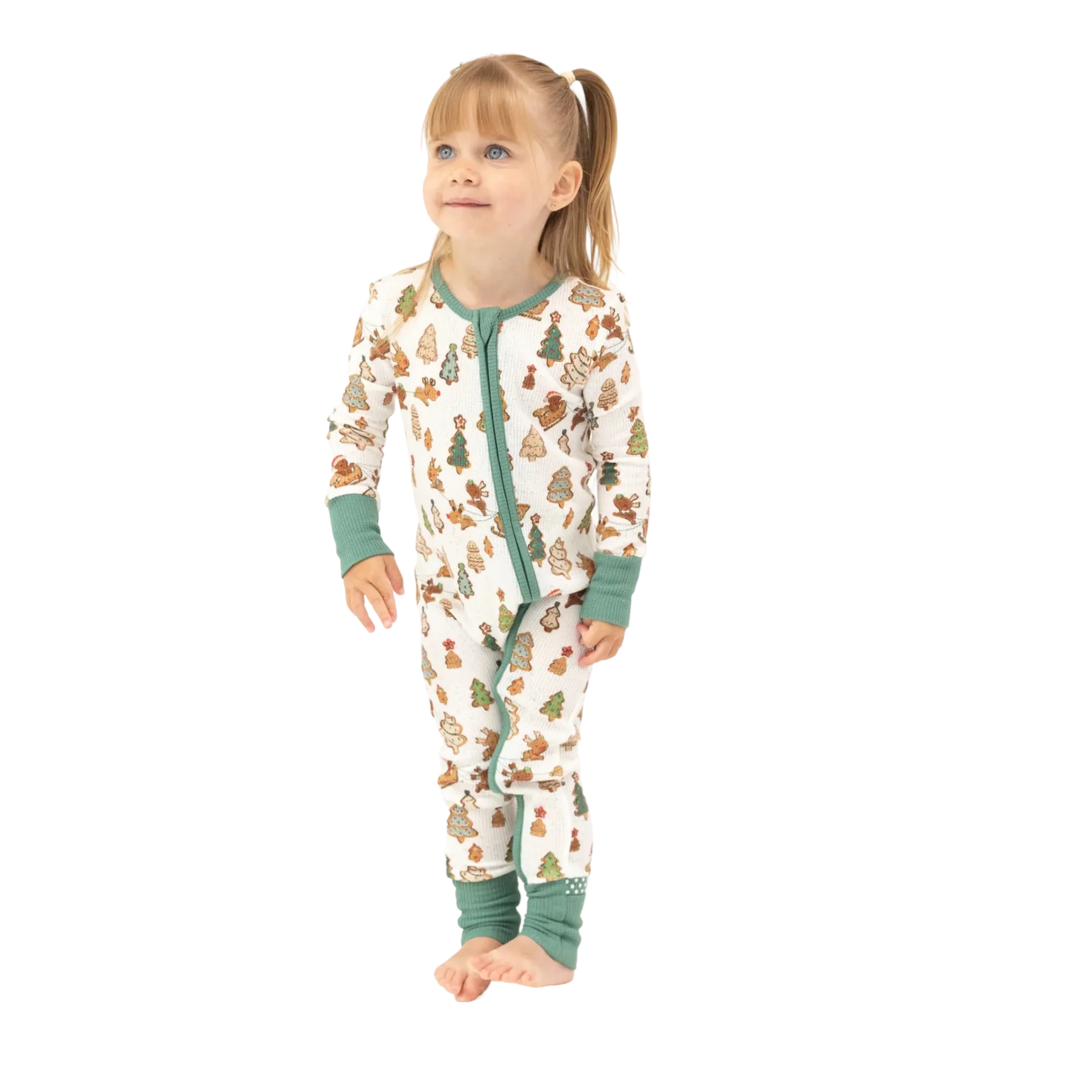 Angel Dear 2-Way Romper - Gingerbread Sleigh Ride