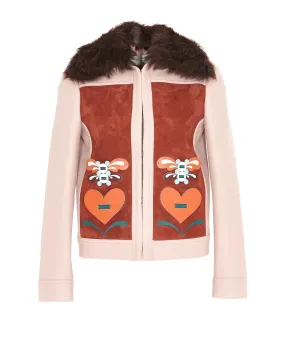 Anya Hindmarch Contrasting Panel Fur Trim Coat