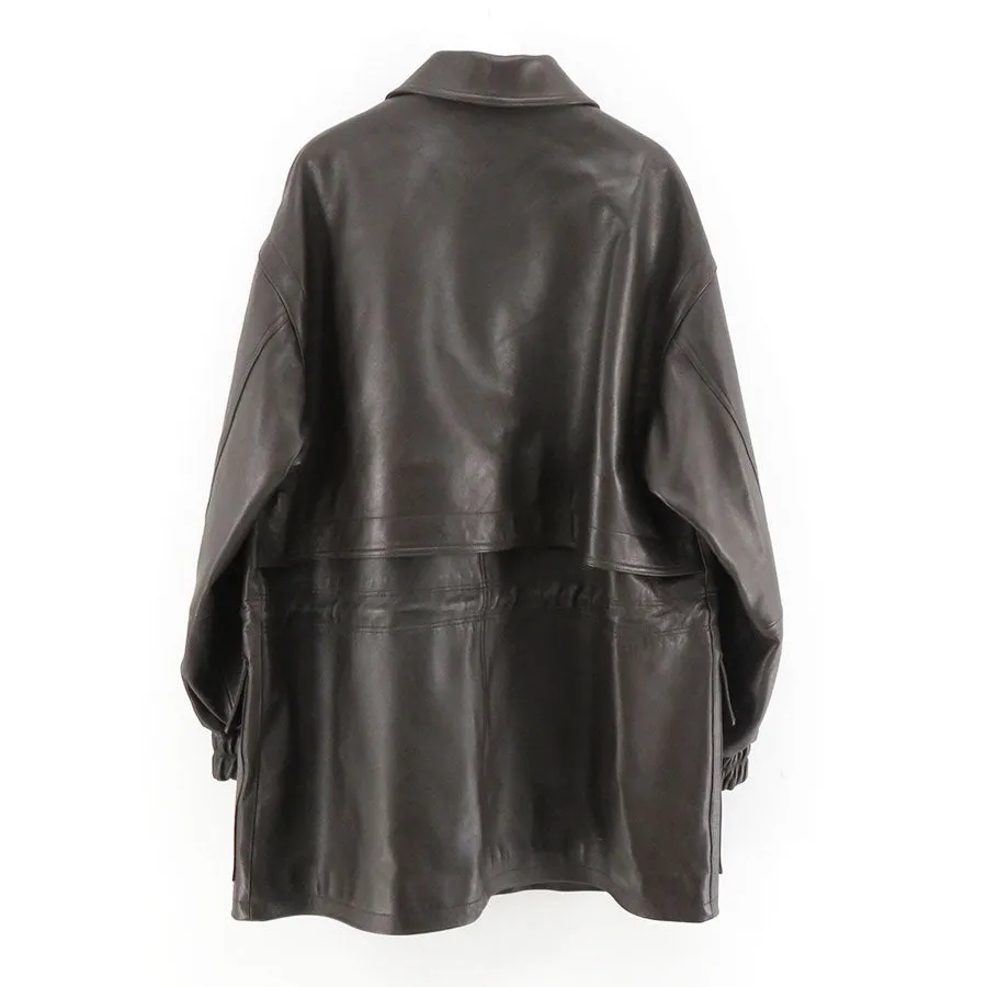 【A.PRESSE/アプレッセ】<br>Leather Coat <br>23AAP-01-04H