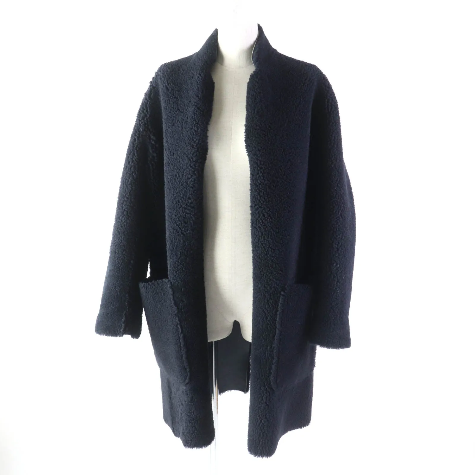 ASTRAET Reversible Mouton Coat Navy Women