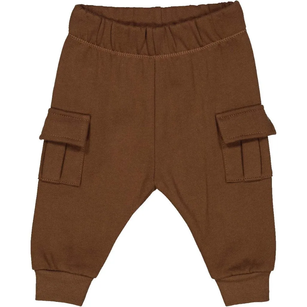 Baby Cargo Sweat Pants - Bark