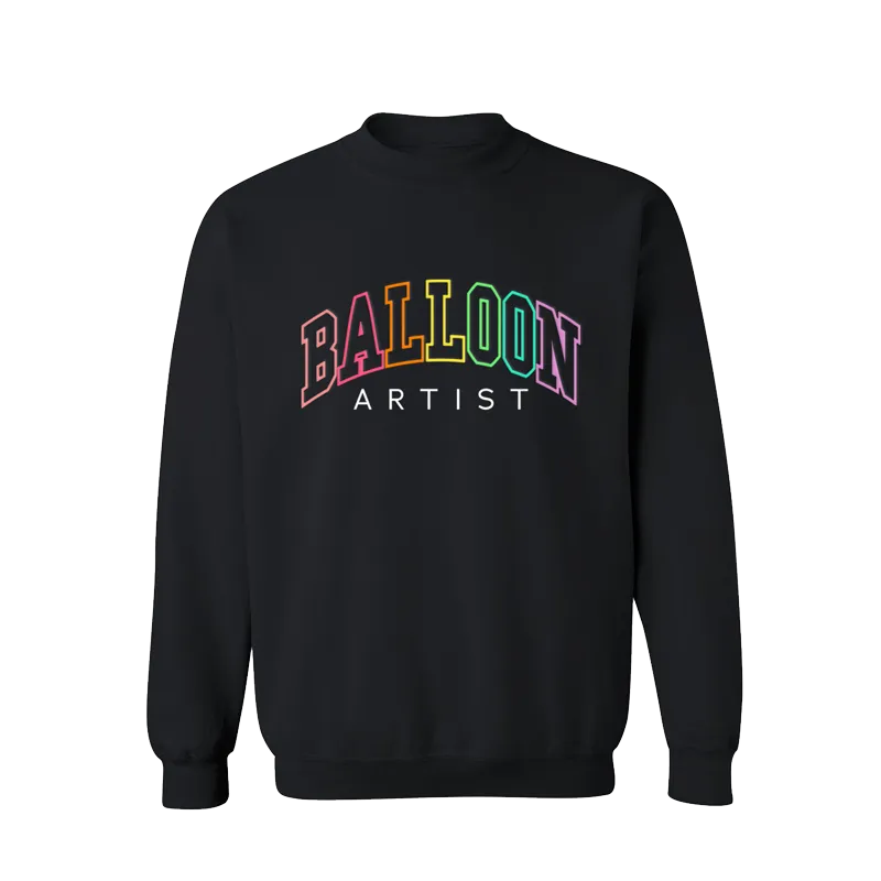 Balloon Artist Embroidered Rainbow Sweatshirt