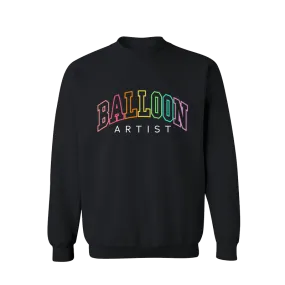 Balloon Artist Embroidered Rainbow Sweatshirt