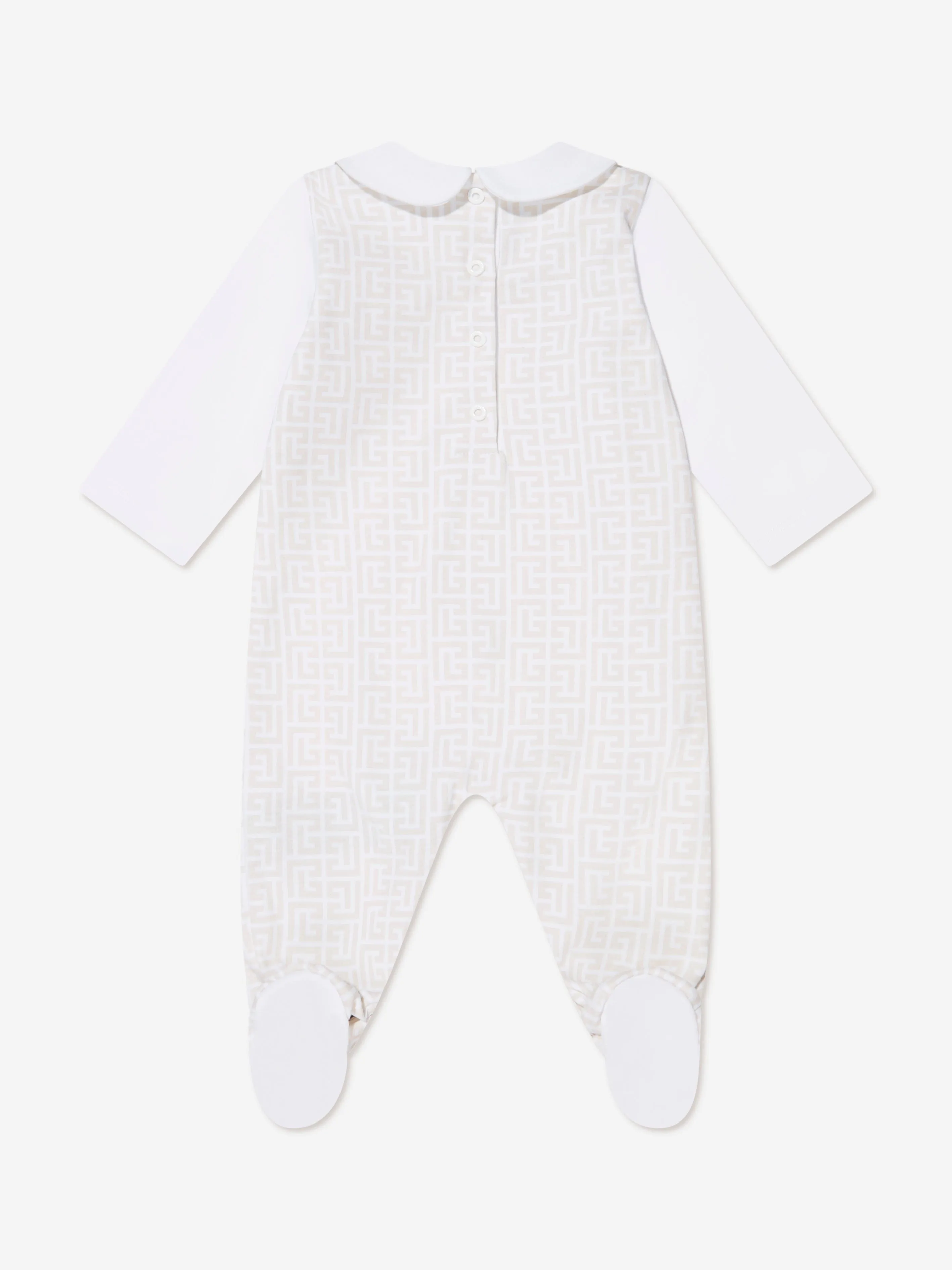 Balmain Baby Boys Babygrow Gift Set in Beige