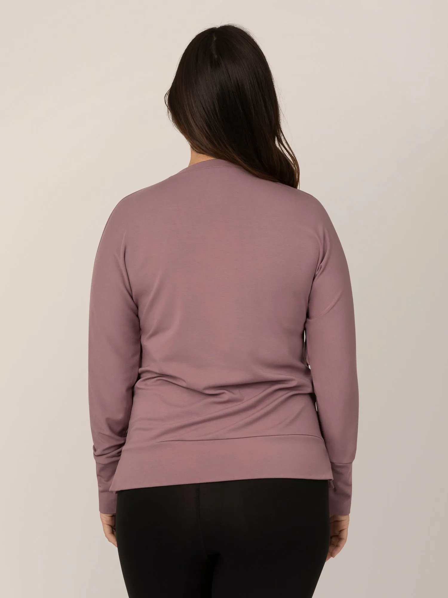 Bamboo Maternity & Nursing Crew Neck Sweatshirt | Twilight