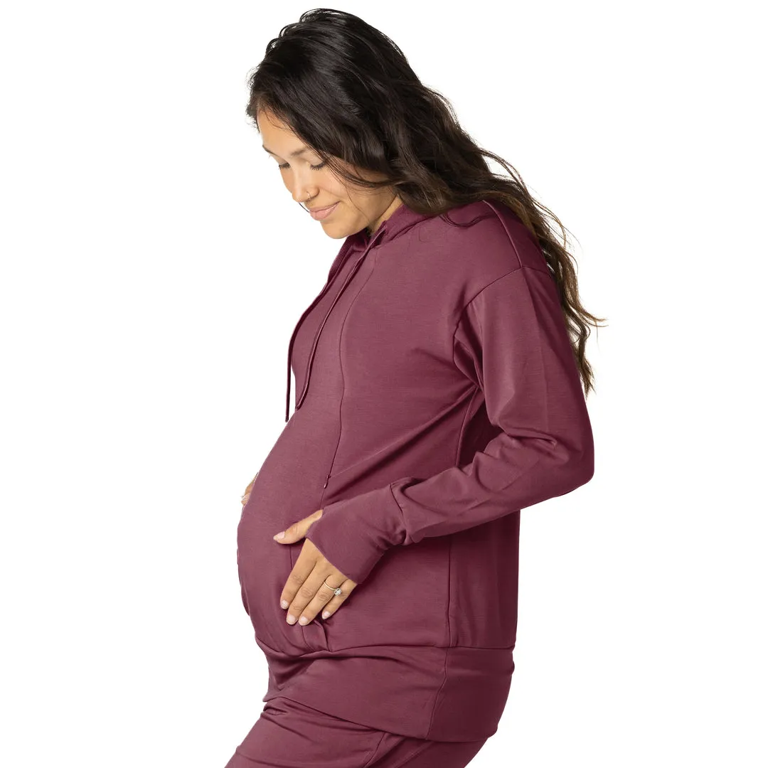 Bamboo Maternity & Nursing Hoodie | Fig