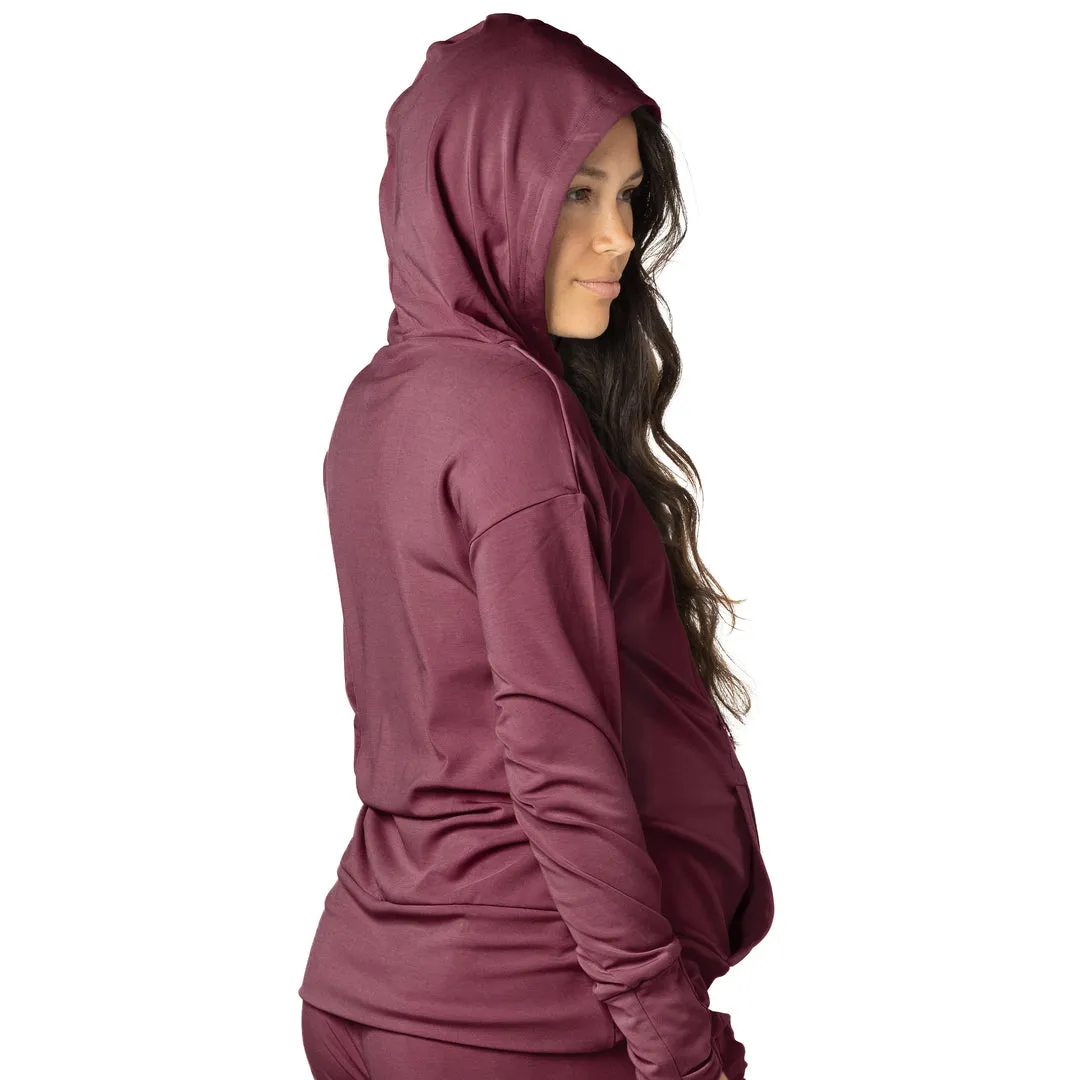 Bamboo Maternity & Nursing Hoodie | Fig