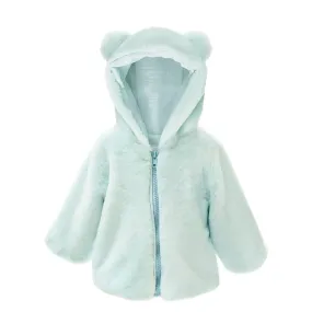 Bear Faux Fur Hooded Baby Coat | 12-18M