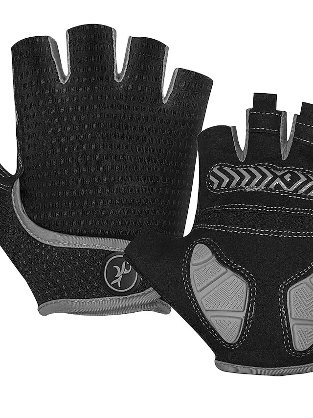 Bike Gloves Cycling Gloves Mountain Bike Gloves Fingerless Gloves Half Finger Anti-Slip Breathable Shockproof Sweat wicking Sports Gloves Fitness Gym Workout Mountain Bike MTB Terry Cloth Silica Gel