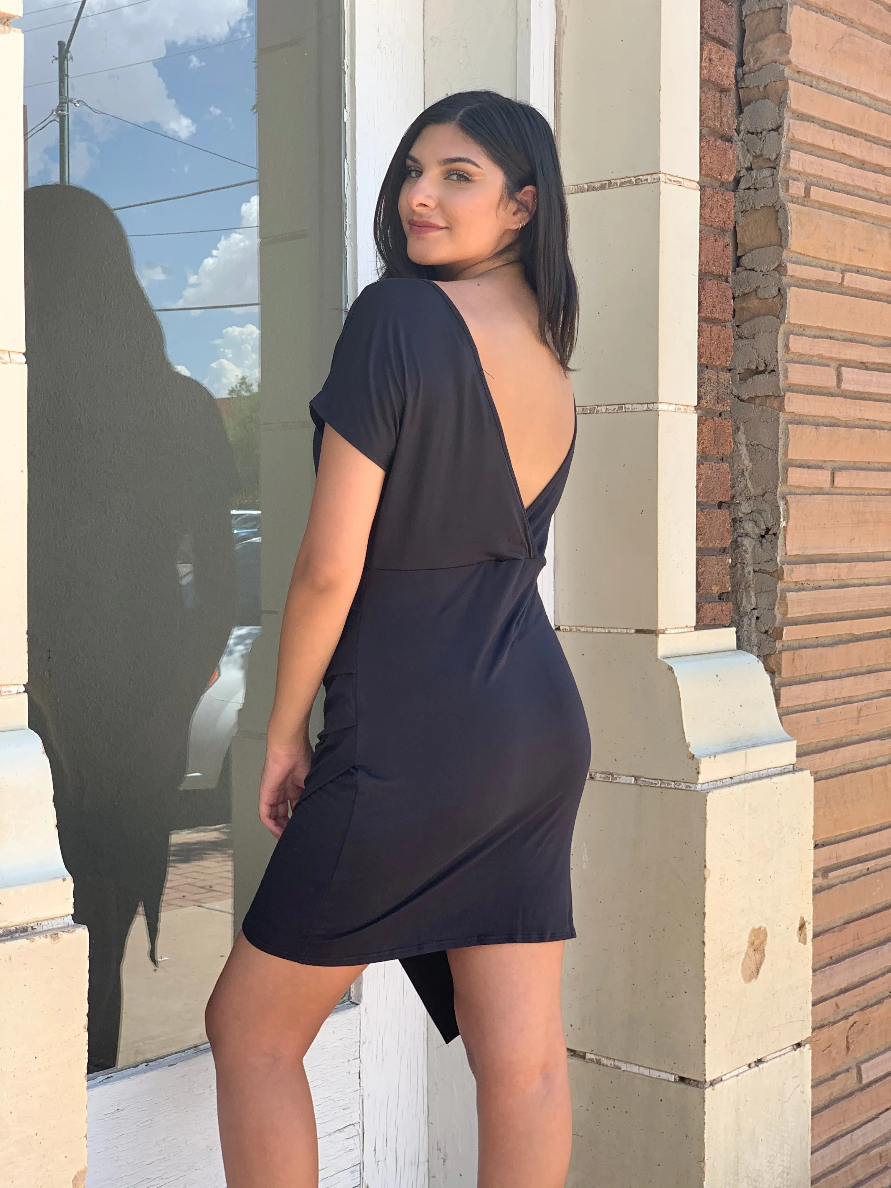 Black Plus Size Mini Dress