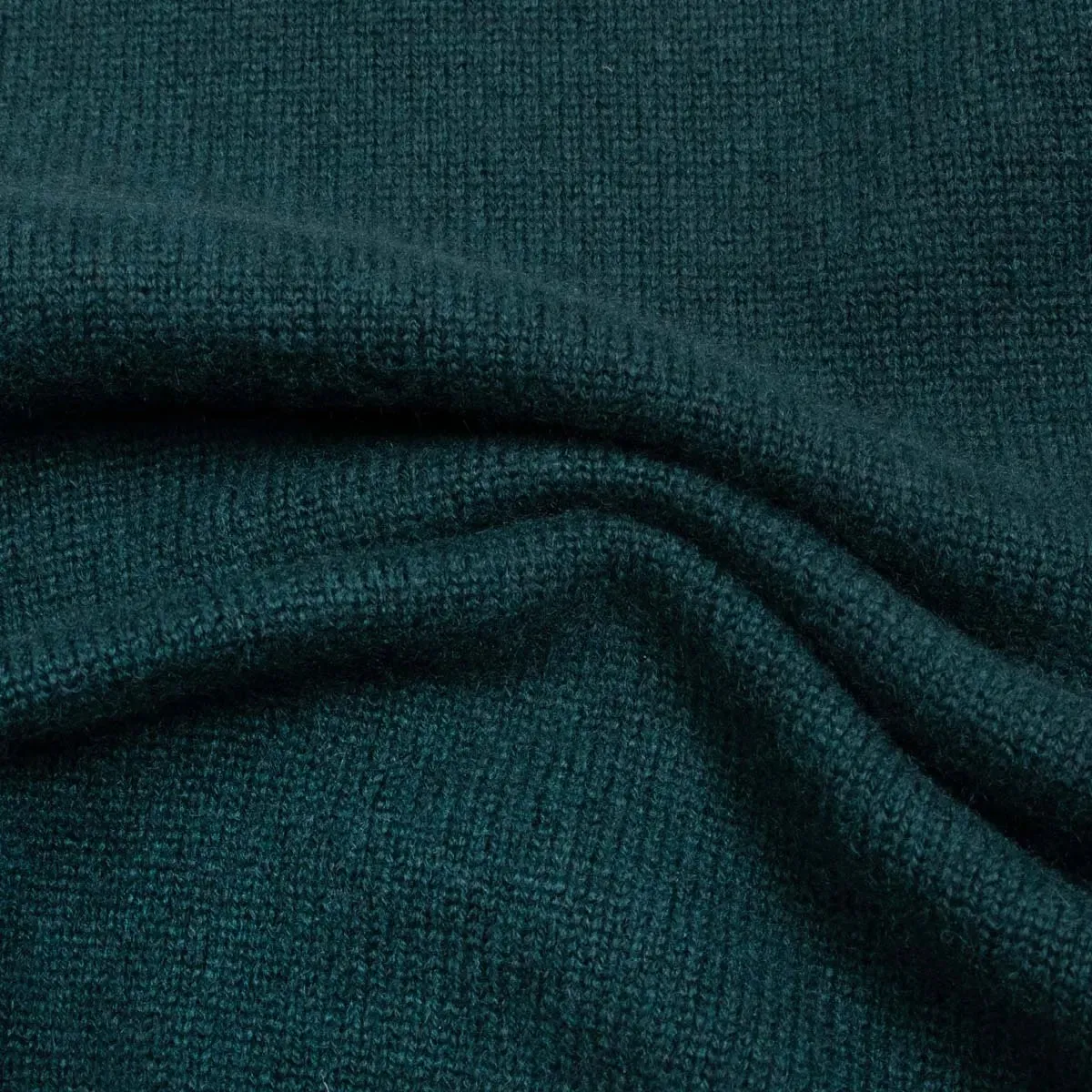 Bottle Green Balvenie 3 Button 4ply Cashmere Polo Sweater