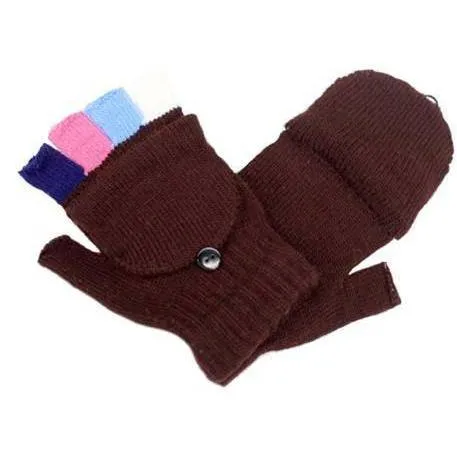 Brown Finger Pop Top Mitten