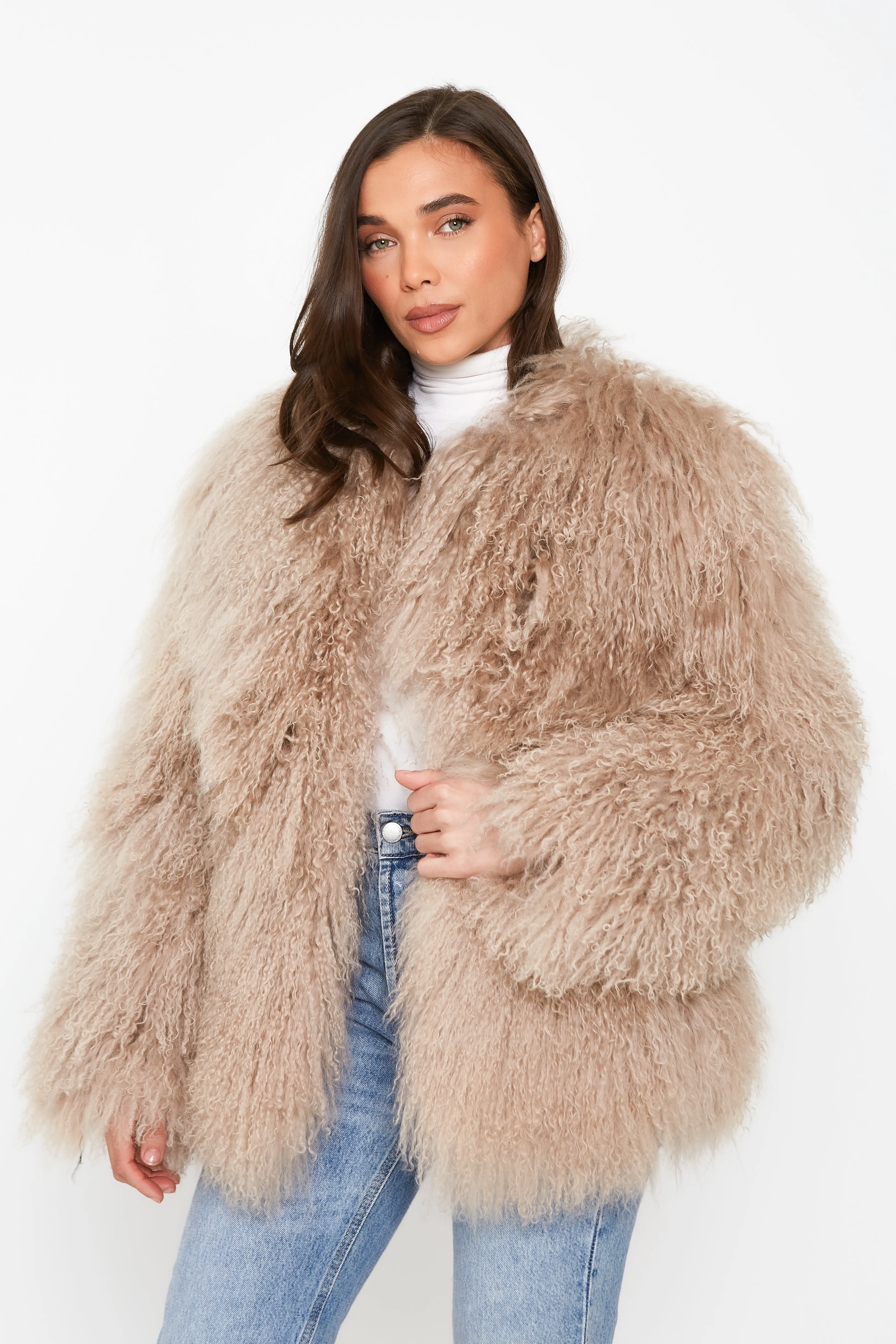 Cali Mongolian Fur Coat