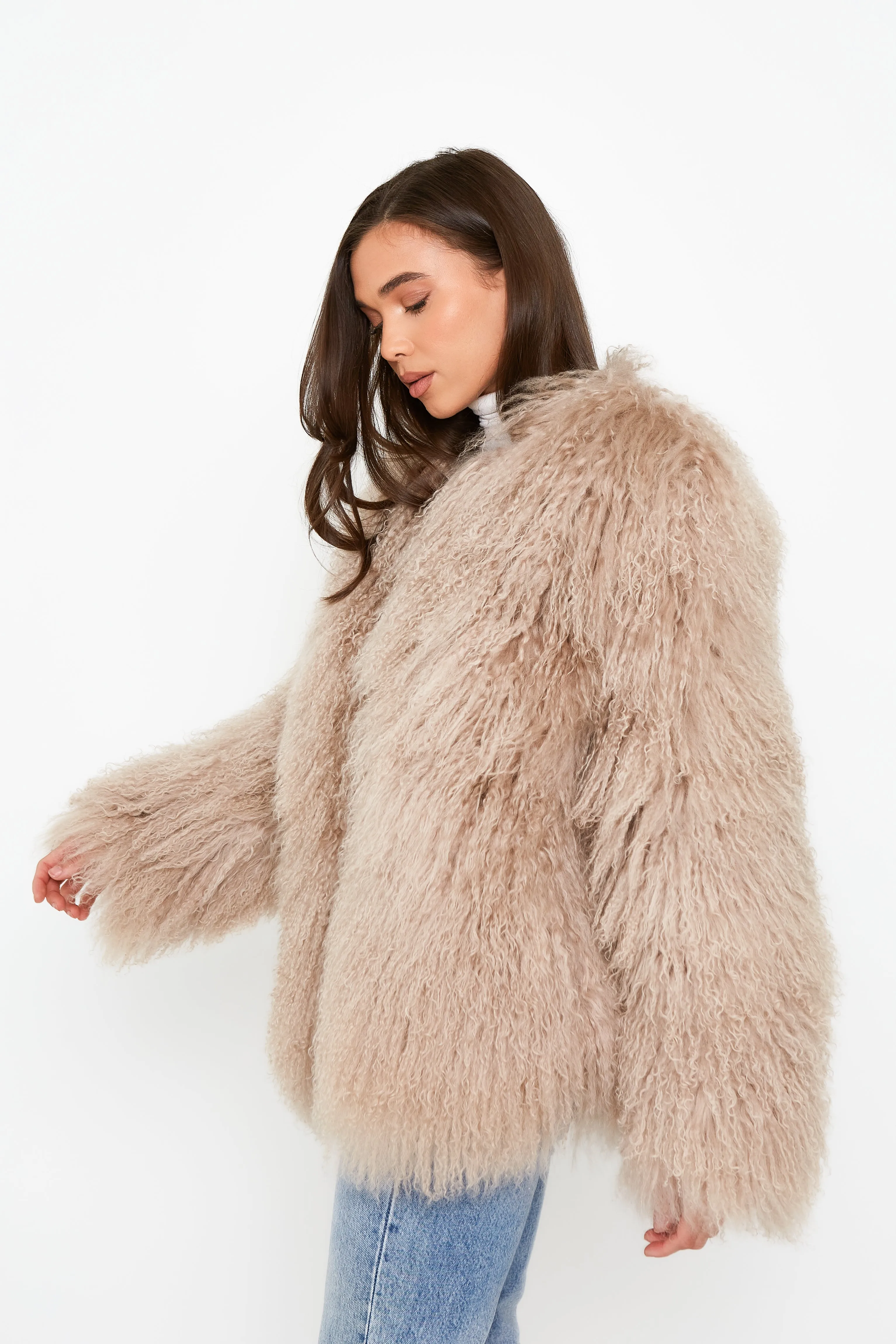 Cali Mongolian Fur Coat