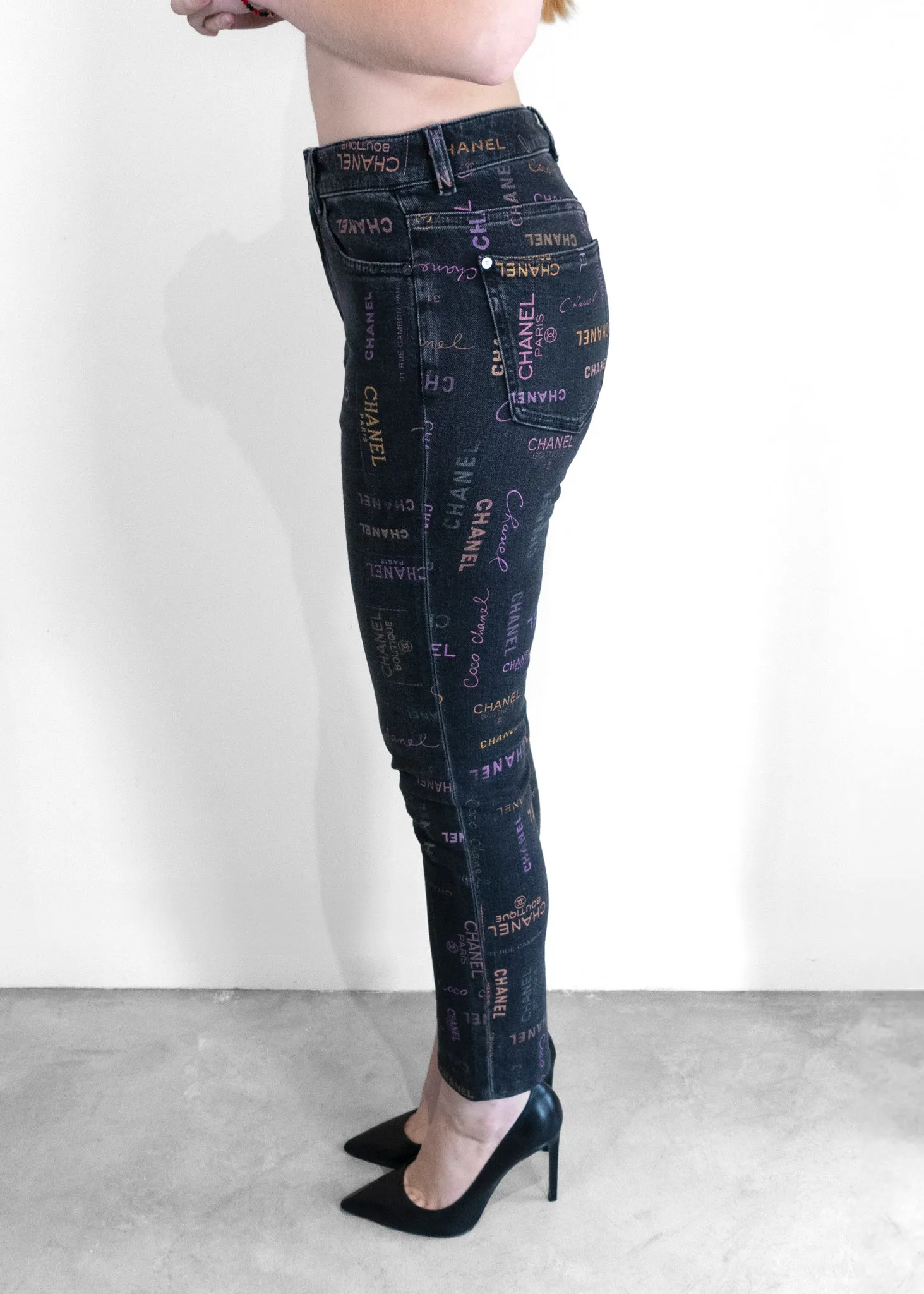 Chanel 2022 logo print Jeans