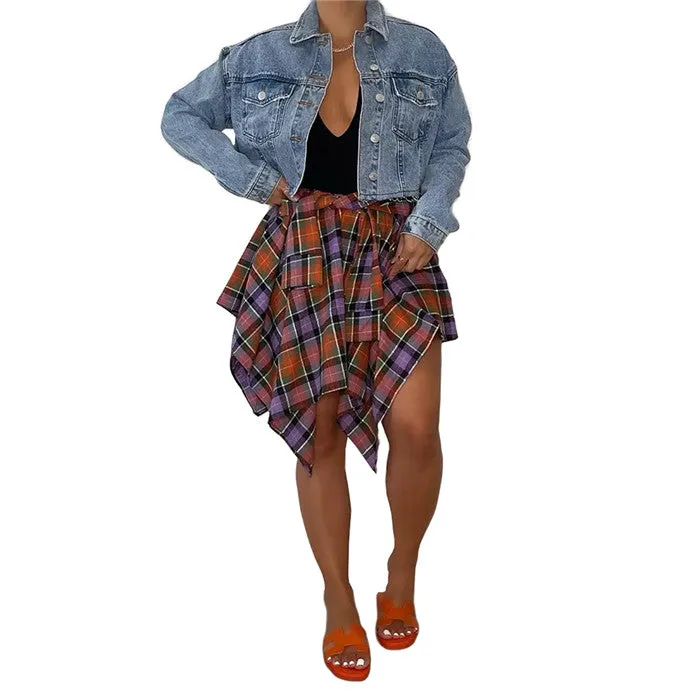 Chic Plaid Mini Skirt - Culture Heaven Special