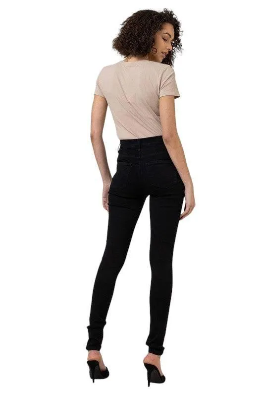 Classic High Waisted Black Skinny Jeans