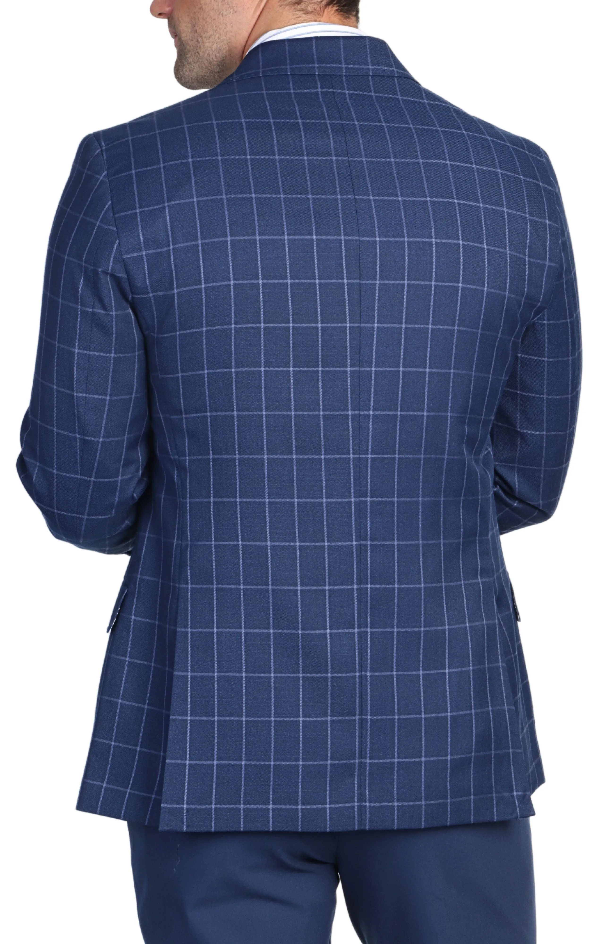 Classic Navy Windowpane Sport Coat