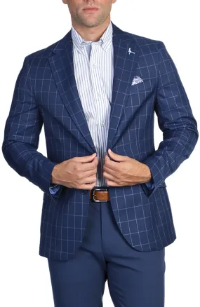 Classic Navy Windowpane Sport Coat