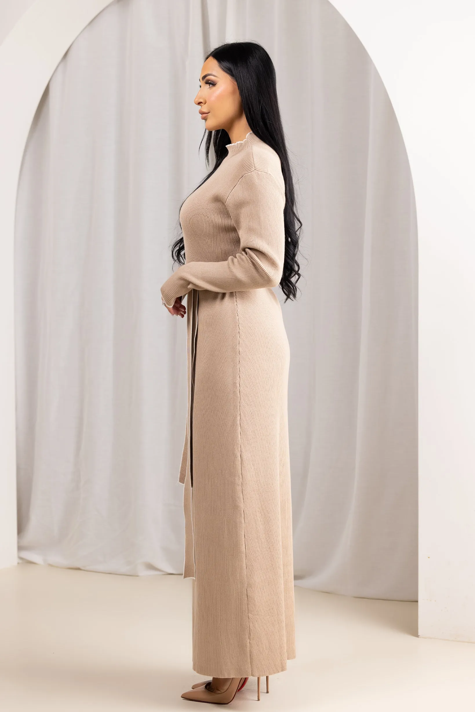 Claudelle Piping Knit Dress