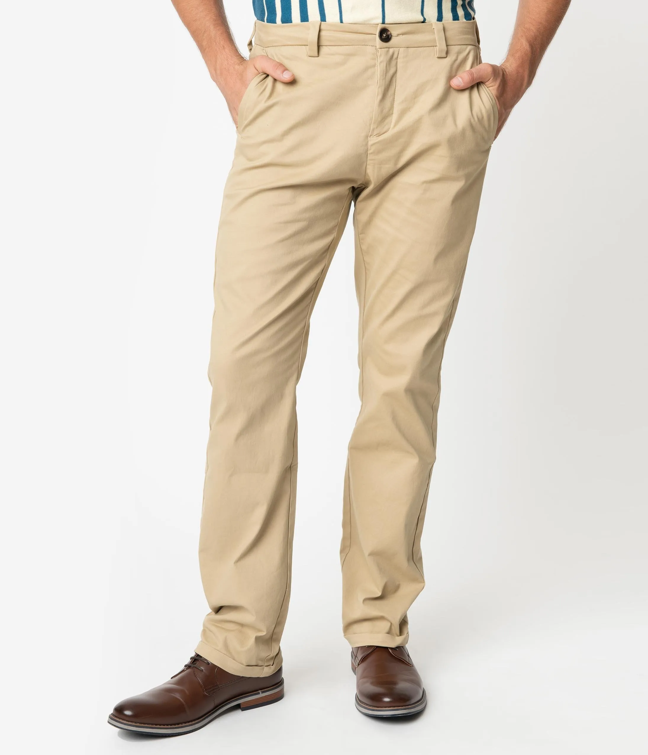 Collectif Beige Tan Chino Danny Mens Pants