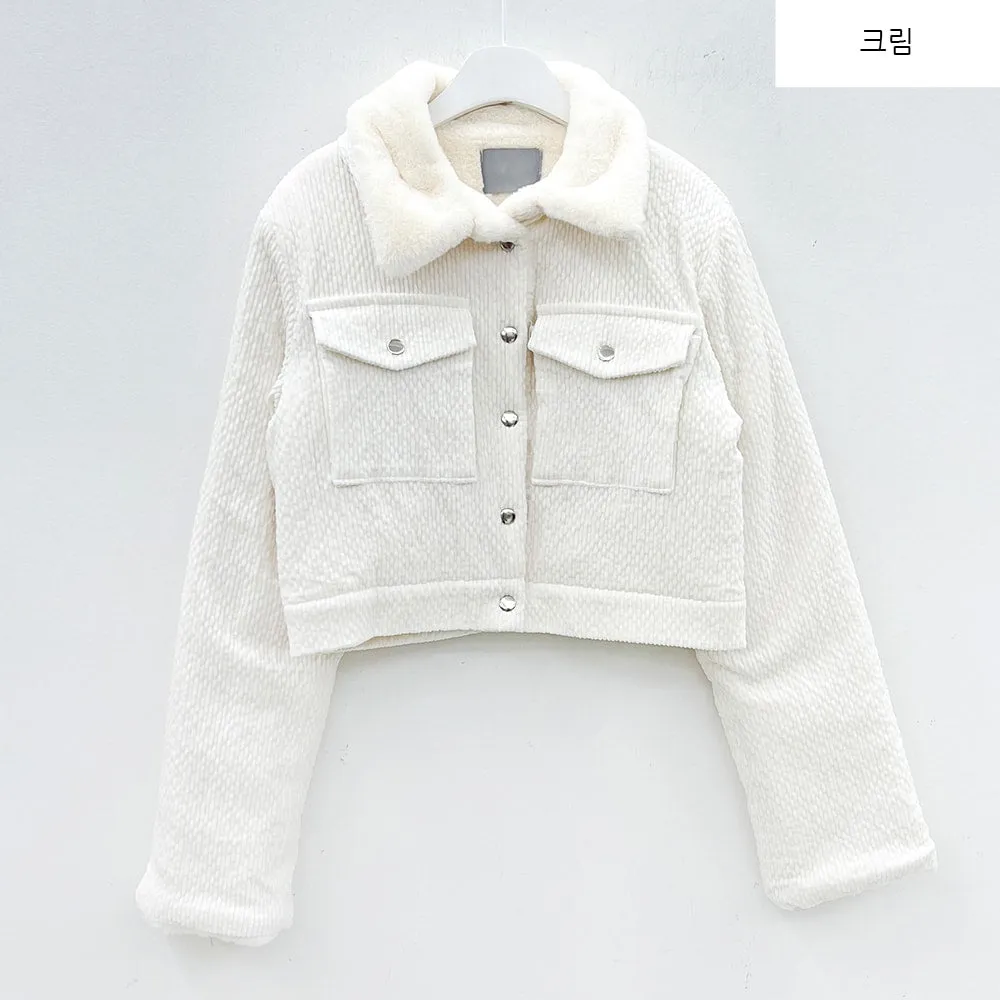 Corduroy Cropped Jacket BS-B04011203