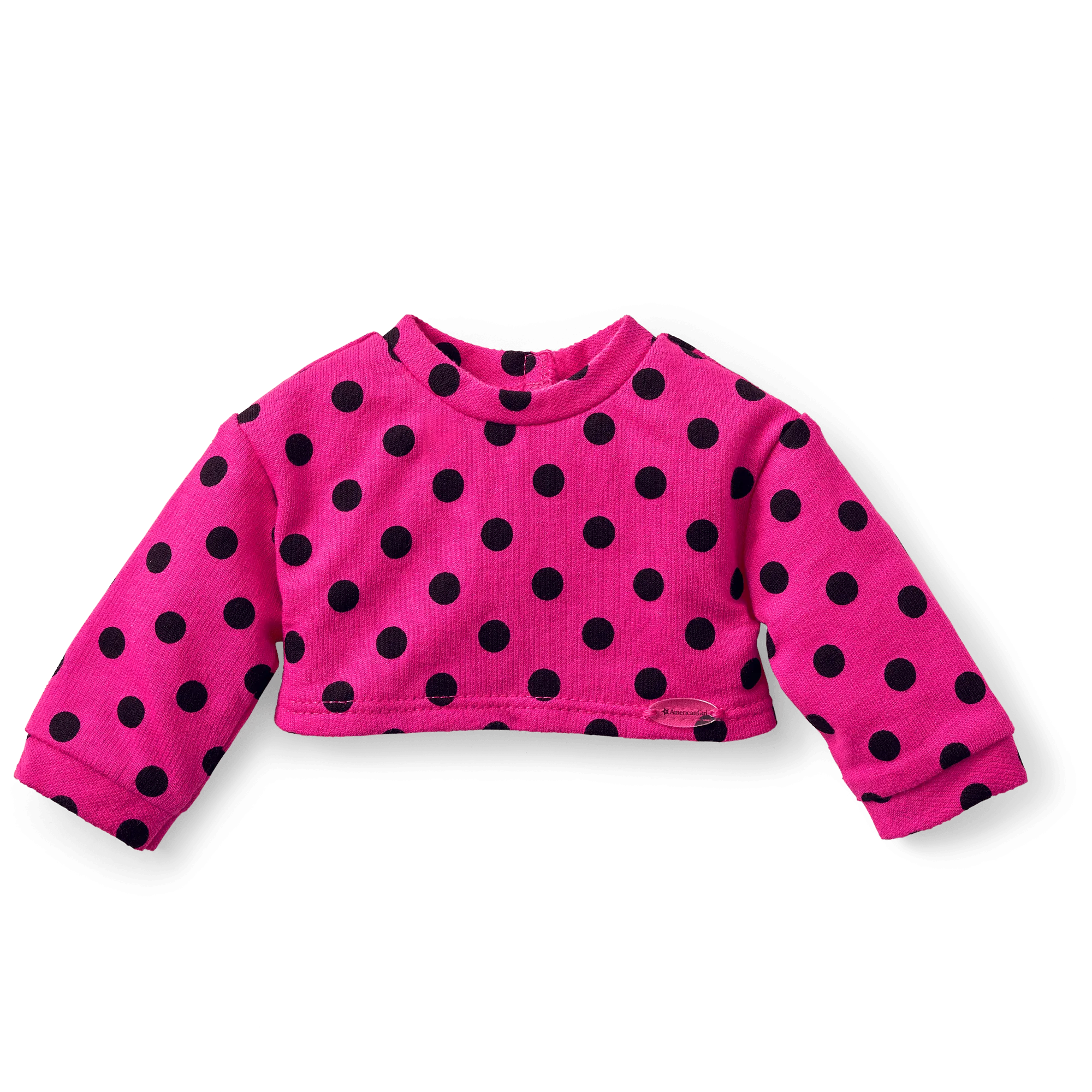 Courtney’s™ Cropped Pink Polka-Dot Top for 18-inch Dolls