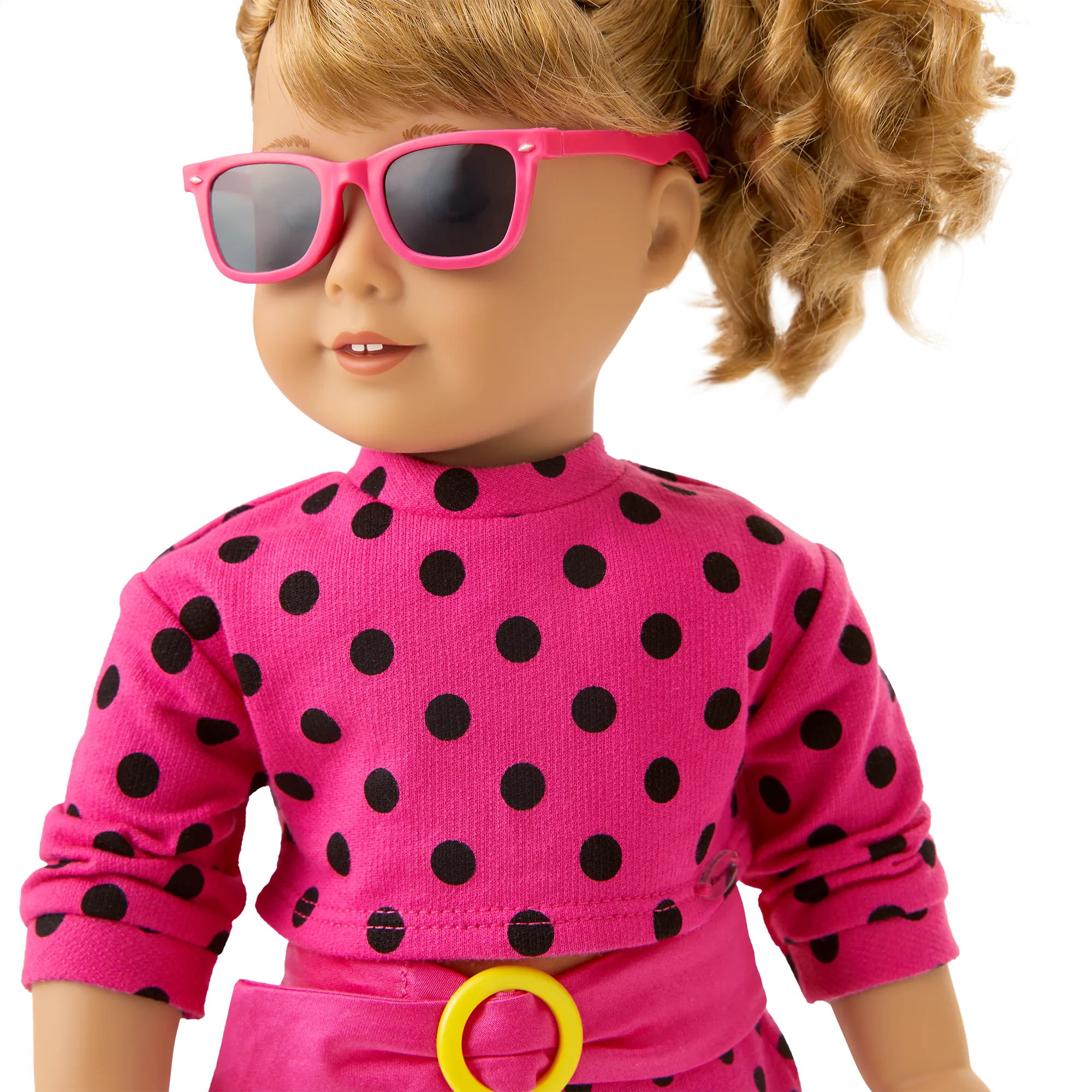 Courtney’s™ Cropped Pink Polka-Dot Top for 18-inch Dolls