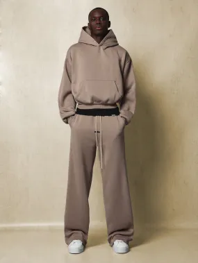 Crop Overhead Essential Hoodie And Loose Fit Baggy Sweatpants 2 Piece Set