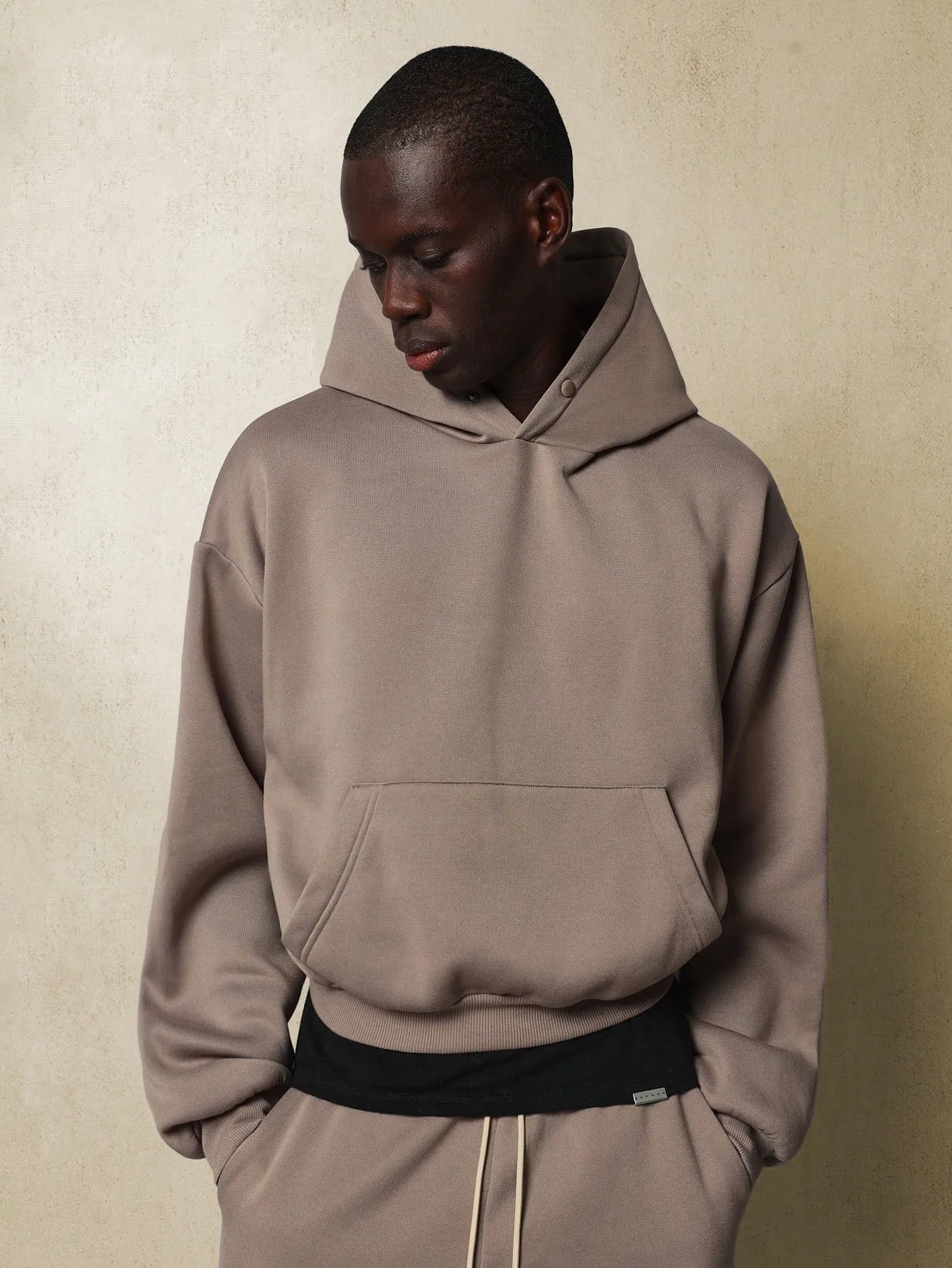 Crop Overhead Essential Hoodie And Loose Fit Baggy Sweatpants 2 Piece Set