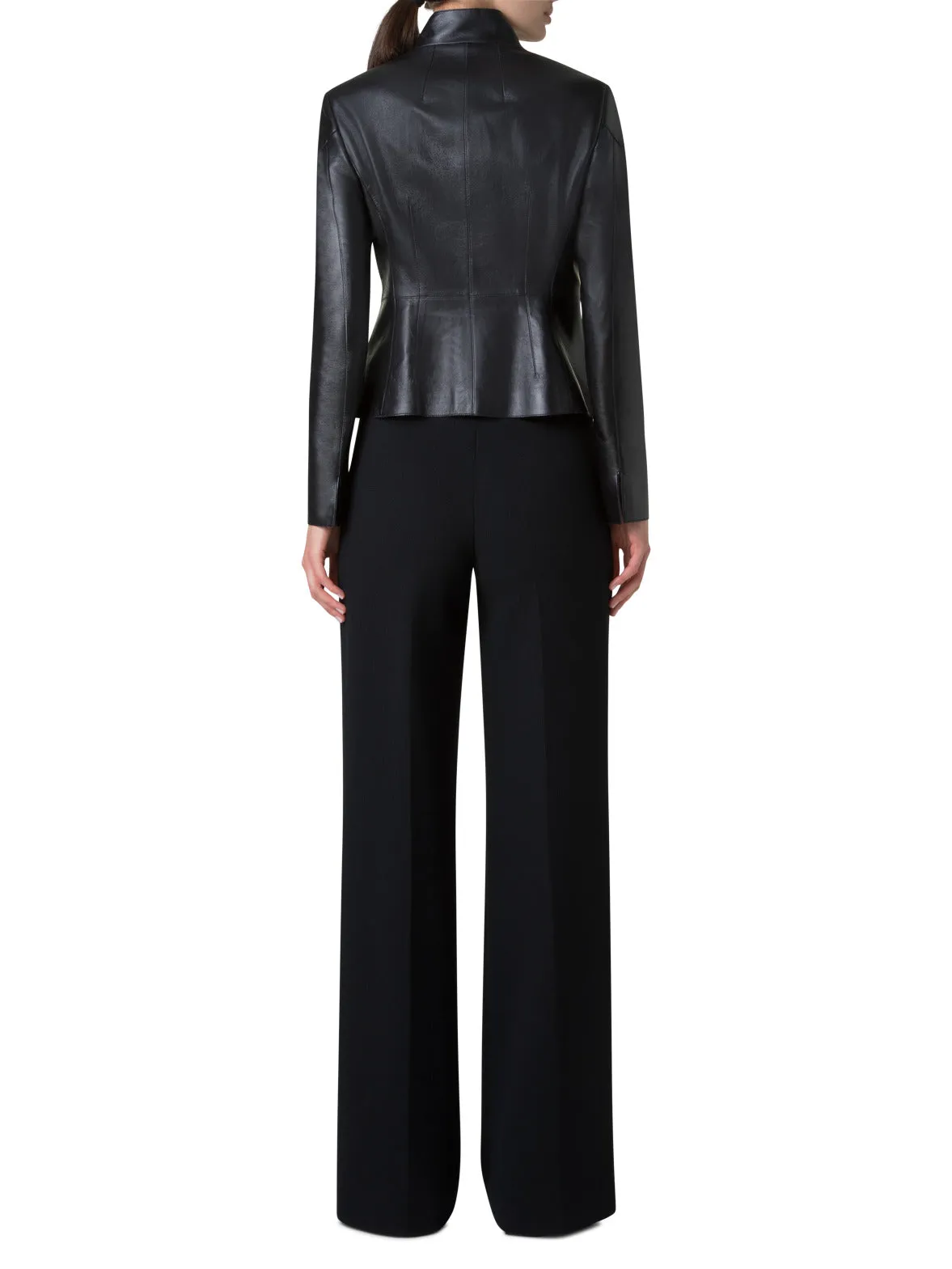 Cropped Jacket in Lacquered Leather